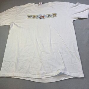 Vintage Miro Playa del Carmen Mexico Sea Turtle Graphic Tee White Mens XXL